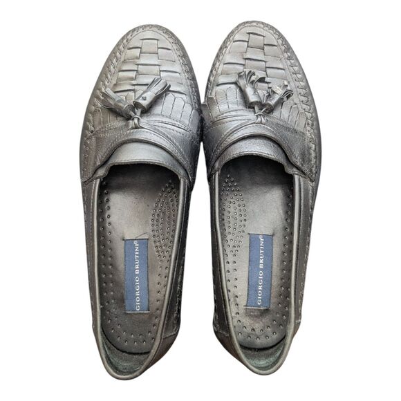 Giorgio Brutini Loafer Mens 9D Bartell Woven Leather Tassel Dress Shoe Casual main image 13